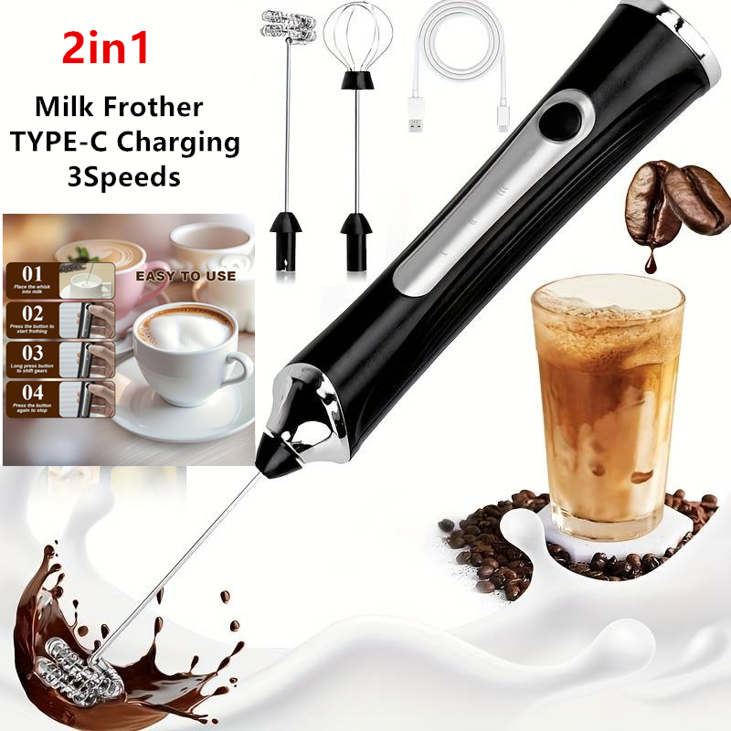 Kitchen Gadgets Design - Kabelloser elektrischer Milchaufschäumer und Eierschläger mit