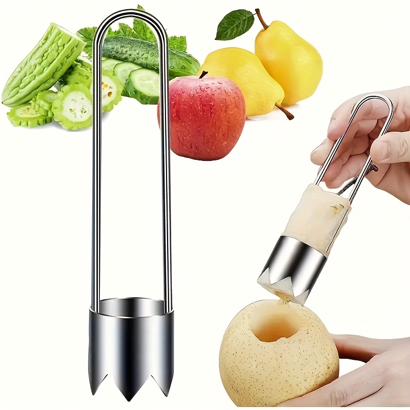 Kitchen Gadgets Design - Edelstahl Obst- und Gemüseentkerner Paprika-Samenentferner Apfel-Birnen-Entkerner