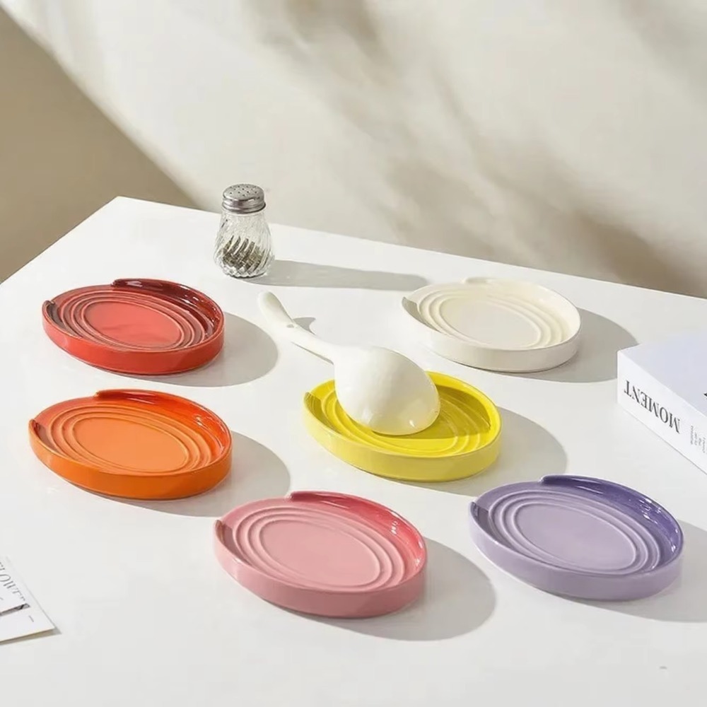 Kitchen Helper Gadgets - Löffelablage aus Porzellan, Küchentheke aus Keramik,