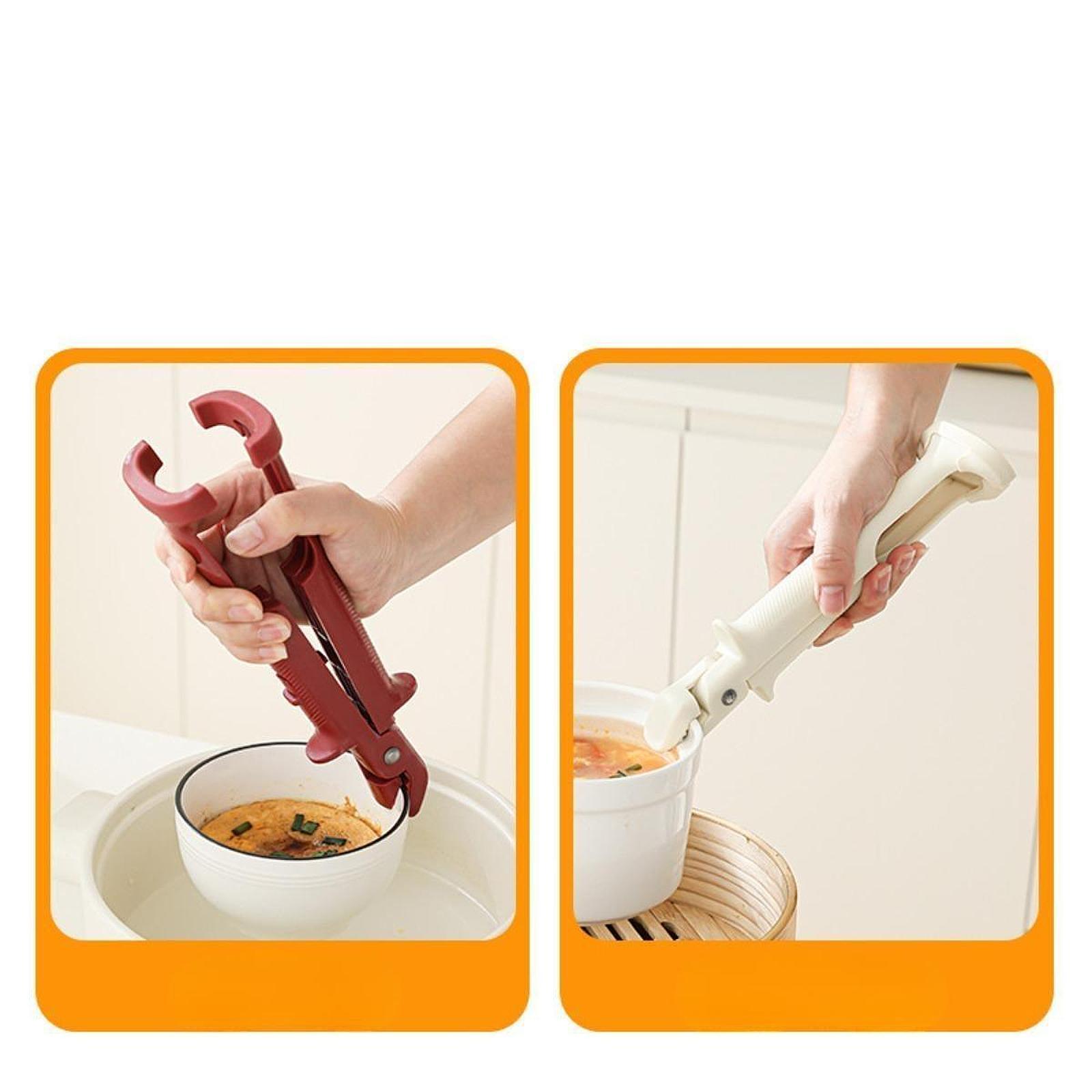 Kitchen Helper Gadgets - Heißplatten-Greifer, Kochhilfe, rutschfester Küchenhelfer, Haushalts-Geschirrzangenhalter für