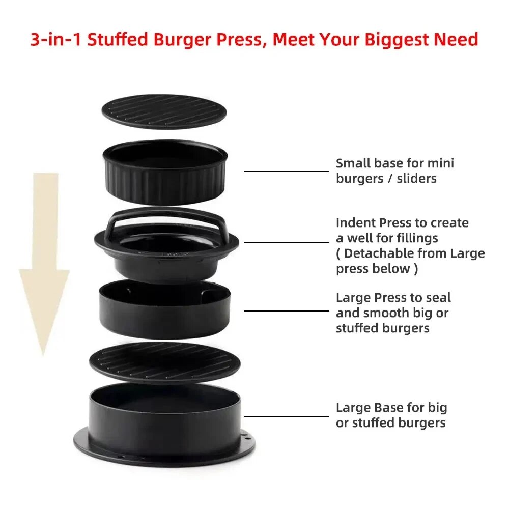 Runde Hamburger Burger Presse  – Kitchen Helper Gadgets Bewertung und Preis